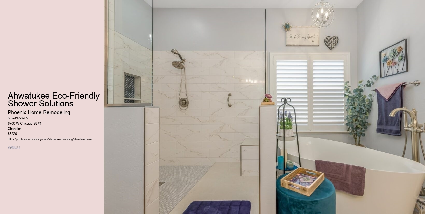 How to make a small Ahwatukee shower appear larger