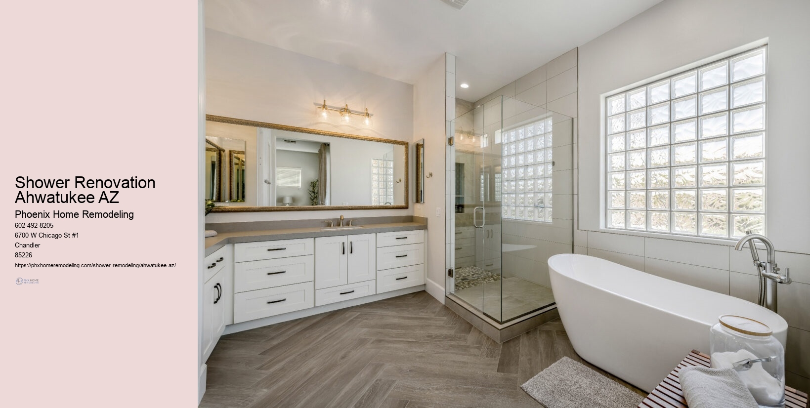 How long does a shower renovation take in Ahwatukee