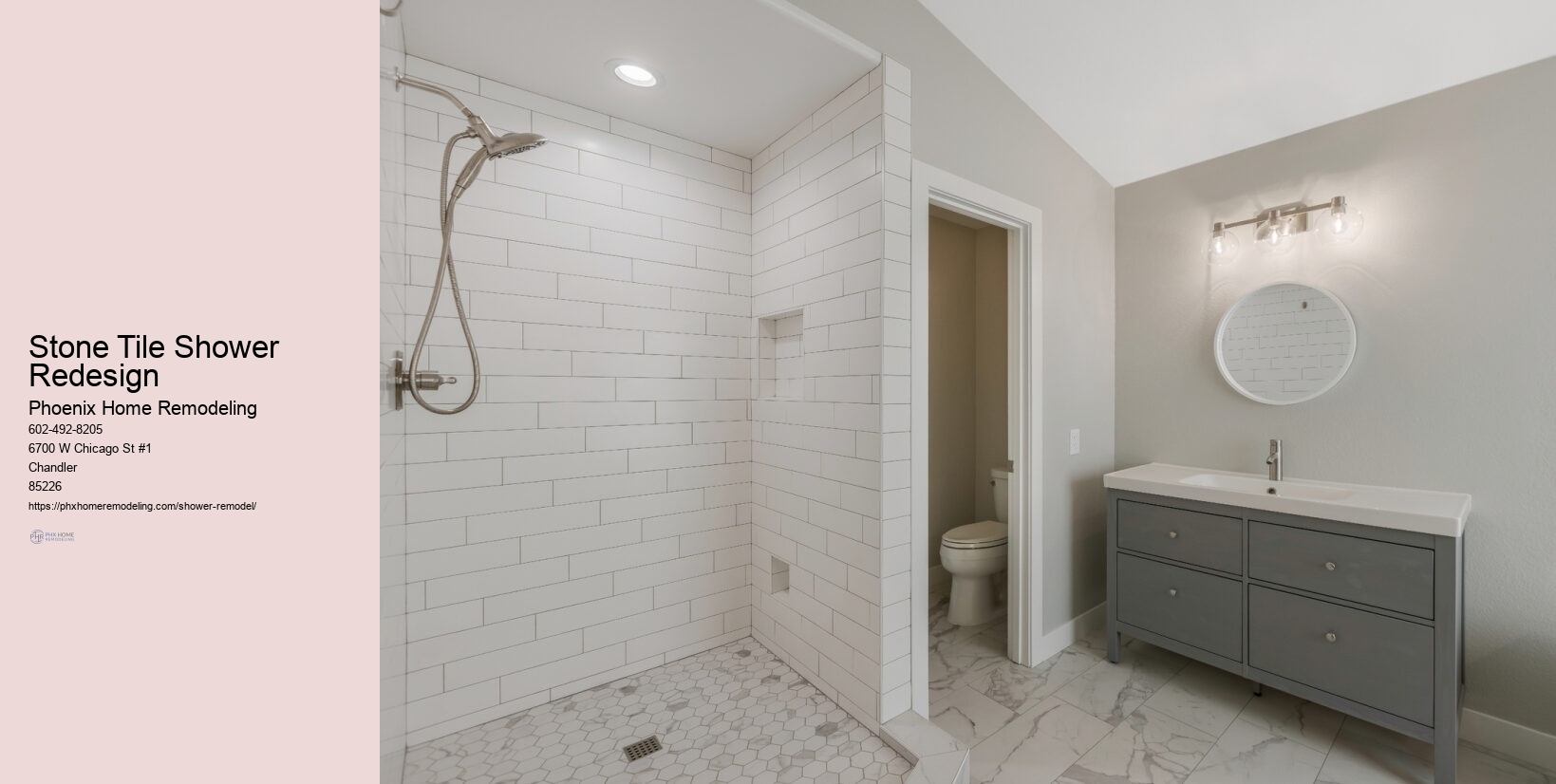 Stone Tile Shower Redesign
