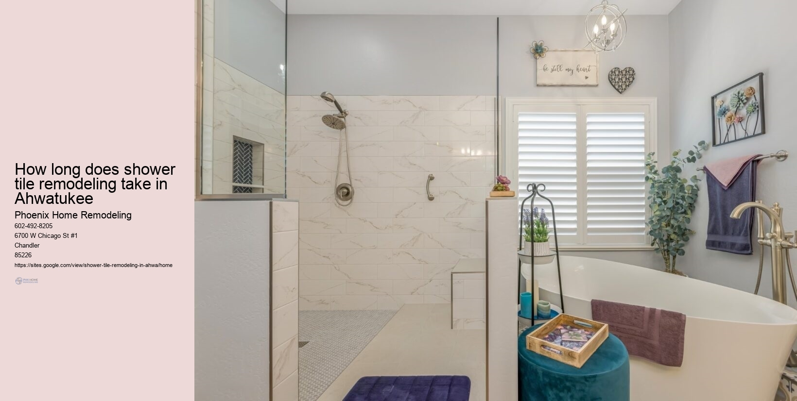 What is the best tile material for a long-lasting shower in Ahwatukee