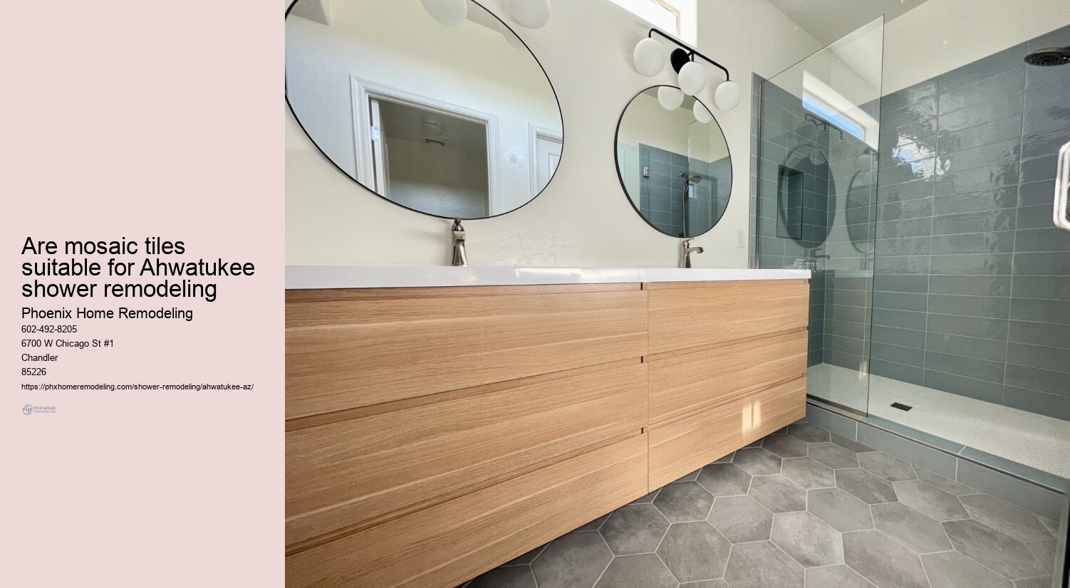 Are mosaic tiles suitable for Ahwatukee shower remodeling