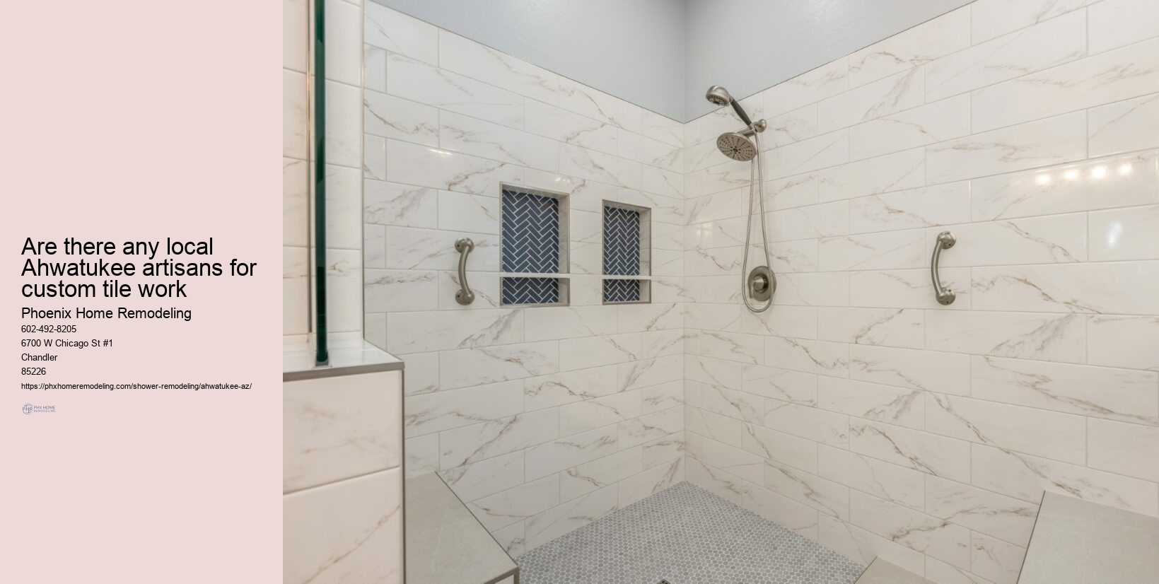 Custom Shower Tile Patterns Ahwatukee
