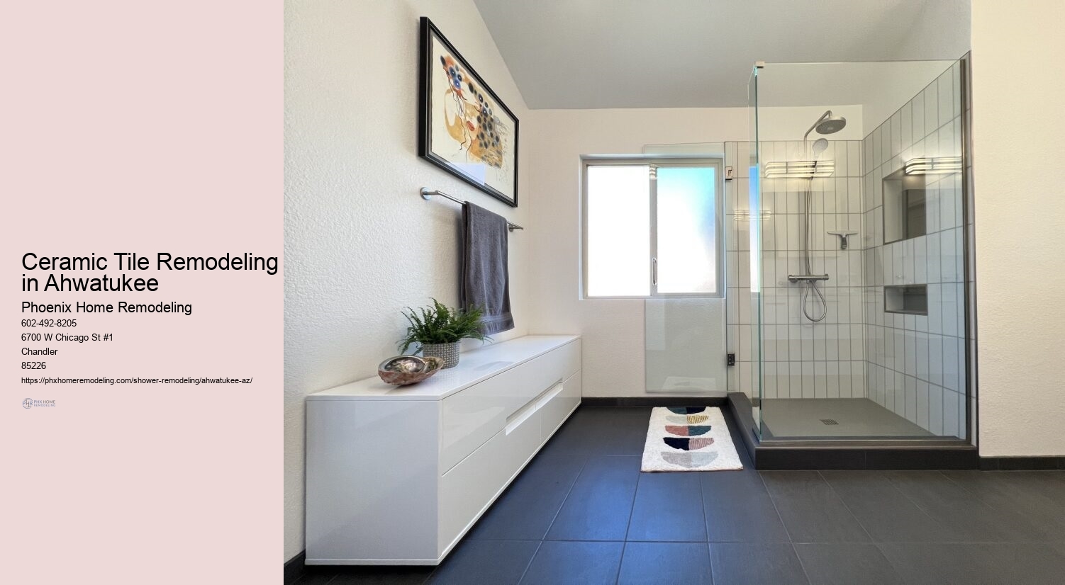 Shower Tile Remodeling in Ahwatukee Arizona Cost
