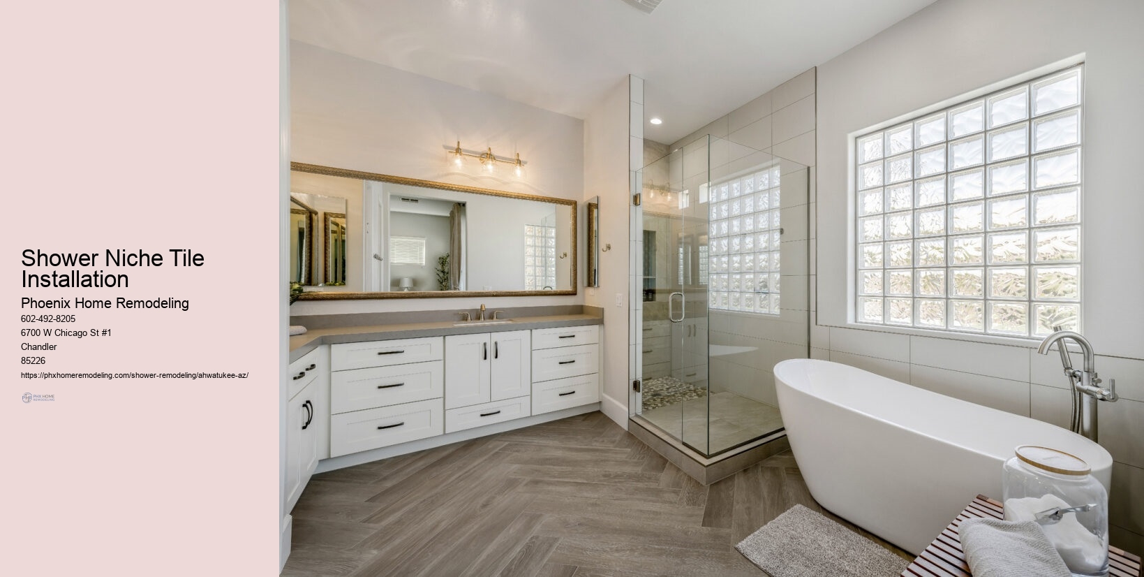 Shower Niche Tile Installation