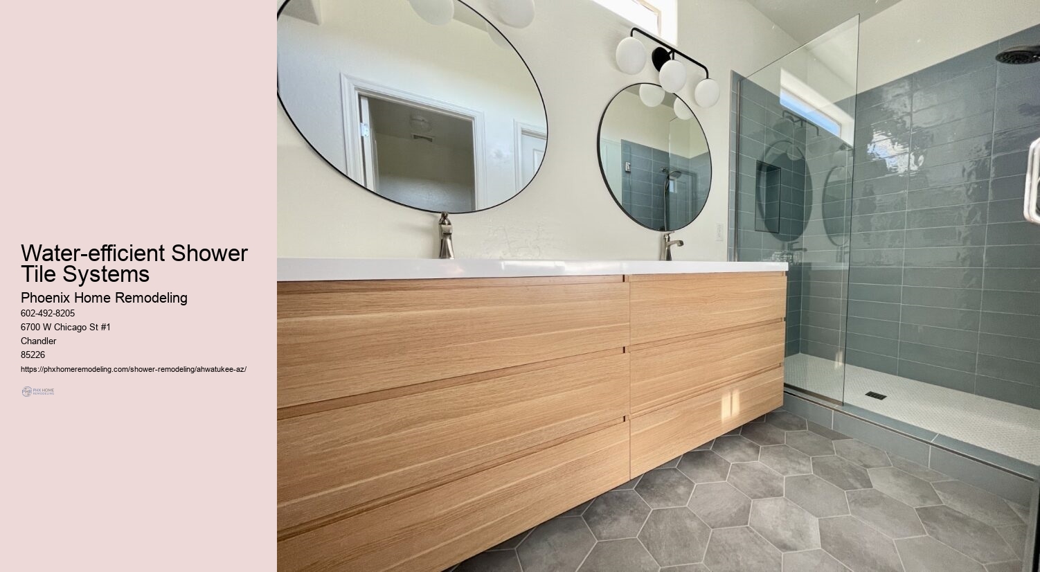 Water-efficient Shower Tile Systems