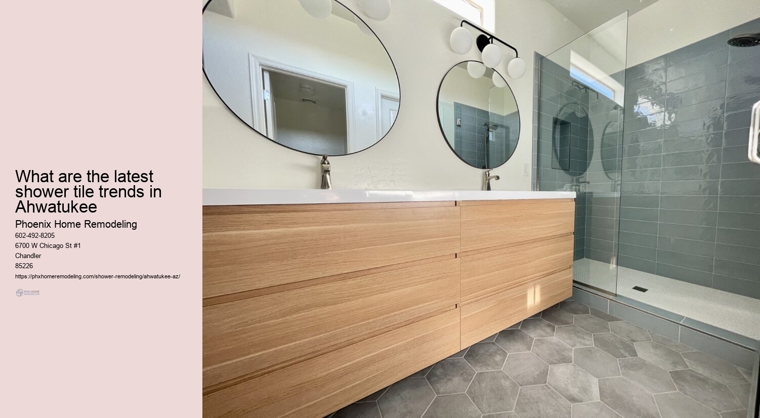 What are the latest shower tile trends in Ahwatukee